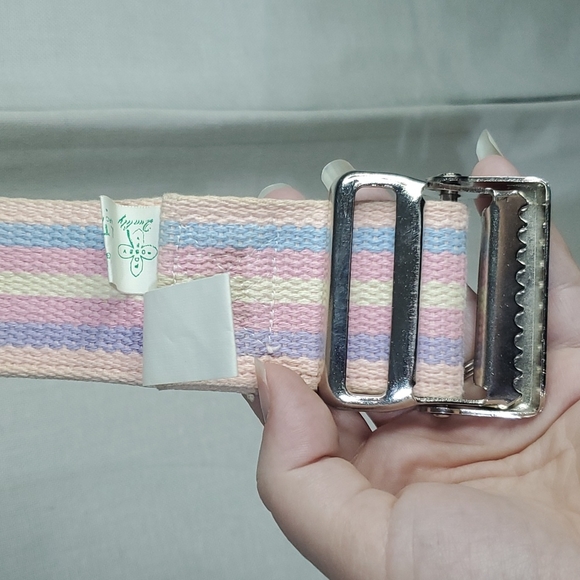 Retro pastel stripe adjustable belt - Picture 8 of 10
